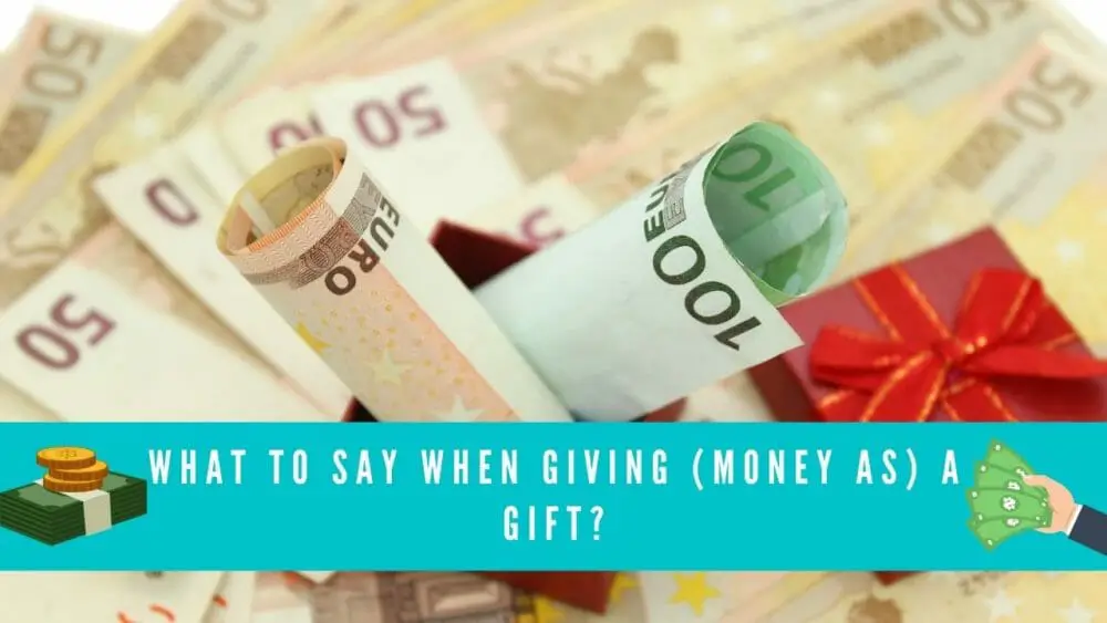 what to say when giving money as a gift blog banner