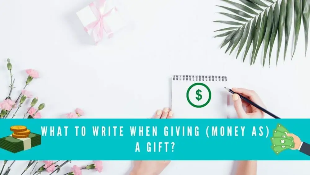 what to write when giving money as a gift blog banner