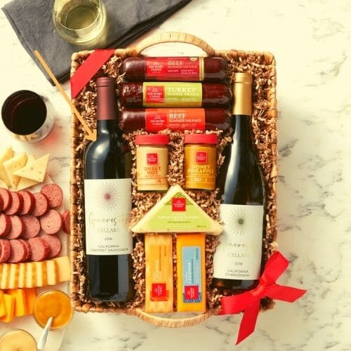 Hearty Bites & Wine Gift Basket